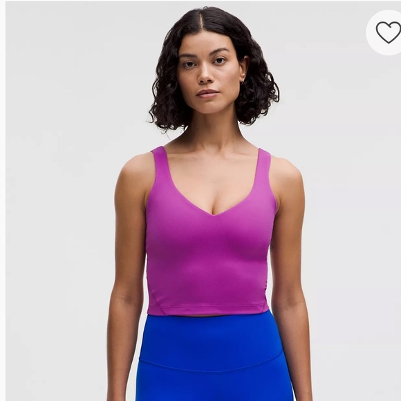 Lululemon Vibrant Purple Crop Top Size 8 - Picture 1 of 8
